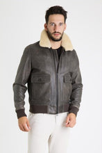 Load image into Gallery viewer, Leather Flight Jacket Men
