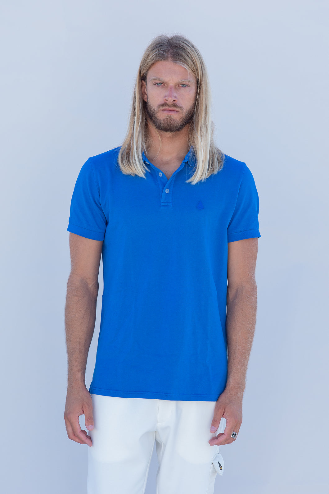 ORGANIC COTTON POLO WITH EMBROIDERED LOGO